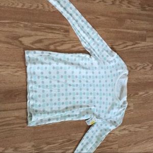 A long sleeve winter pajama shirt